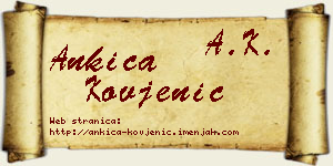 Ankica Kovjenić vizit kartica